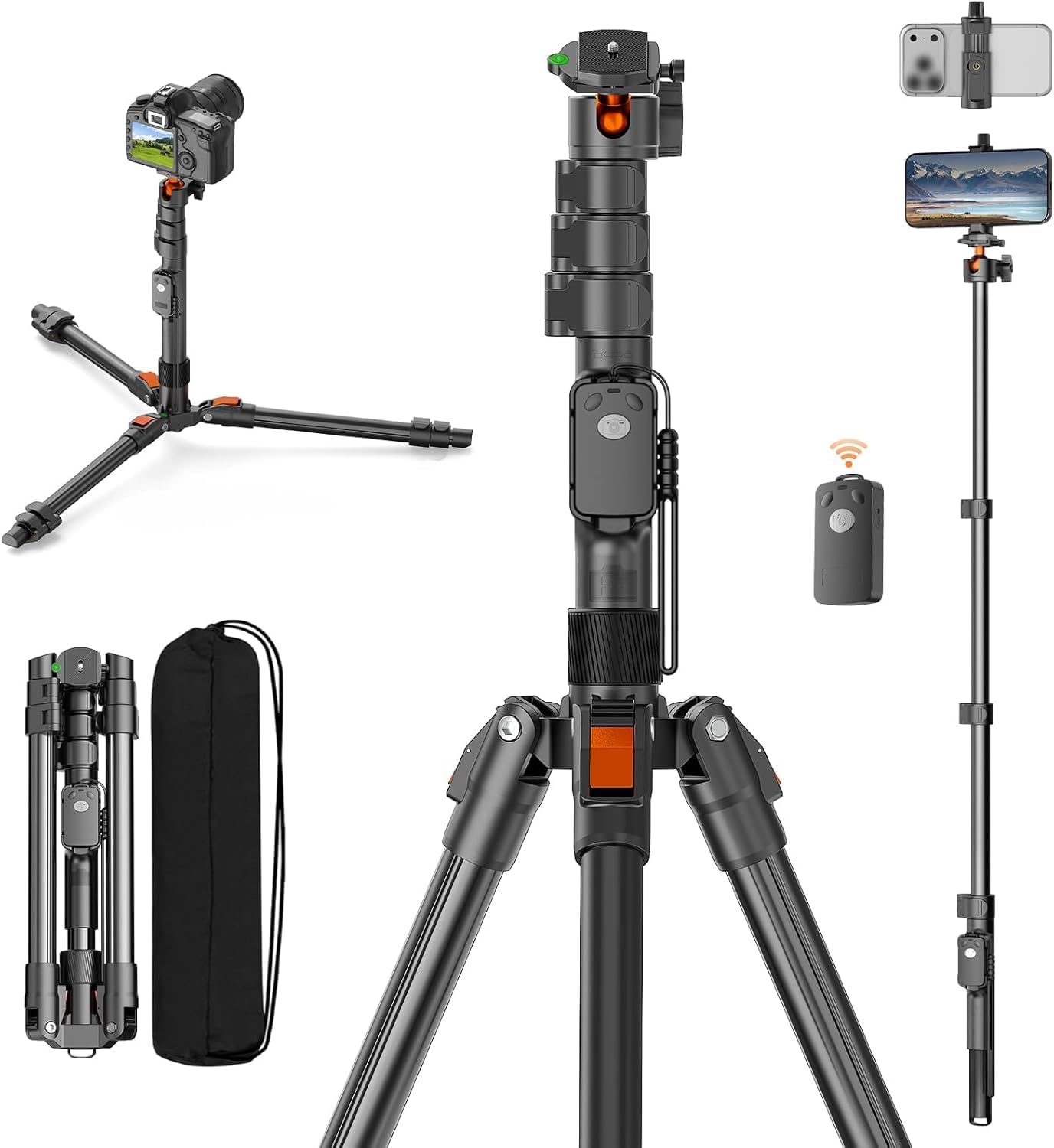 191cm Camera Tripod, Phone Tripod